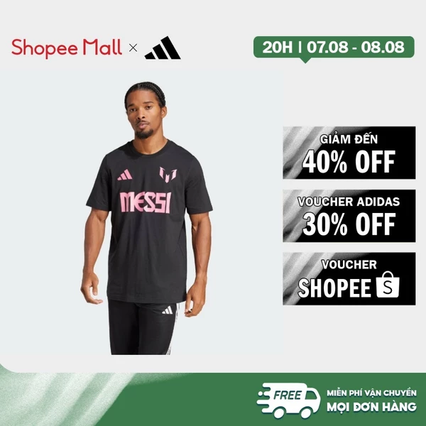 [Duy nhất 8.8 - VOUCHER 30%]adidas Football Messi Name and Number Graphic Tee Men Black JM3551