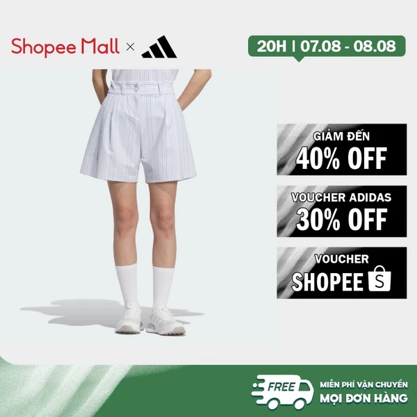 [Duy nhất 8.8 - VOUCHER 30%]adidas Đánh gôn Quần Short Vải Sọc Nhăn 6 Inch Nữ Màu xanh da trời JF4576