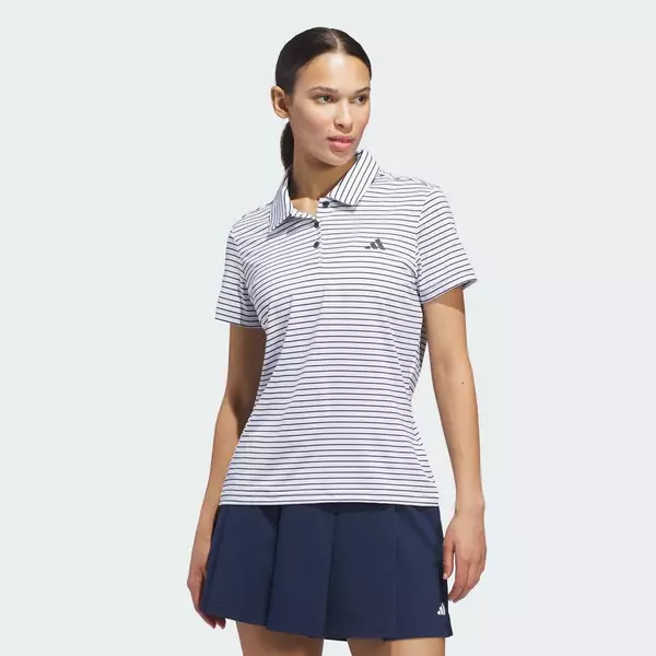 adidas Đánh gôn Áo POLO KẺ SỌC NGẮN TAY PERFORMANCE Nữ trắng KG2737
