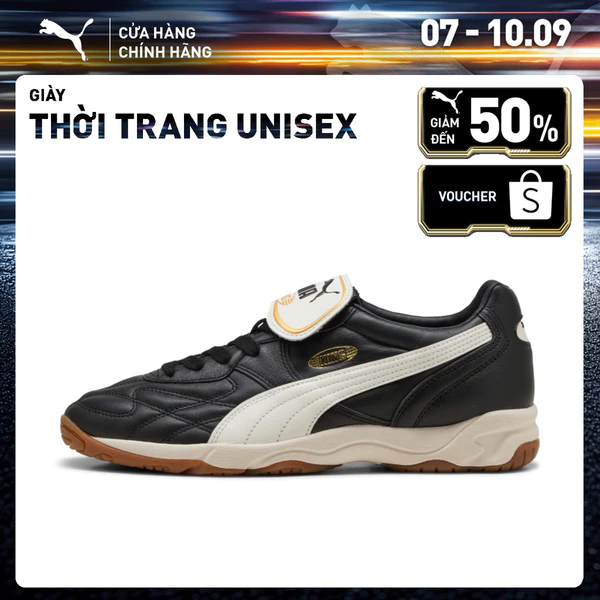 Giày Thời Trang PUMA Unisex King Indoor Black-Warm White Màu Đen