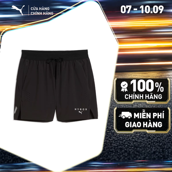 Quần Đùi Thể Thao Tập Luyện PUMA Nam M HYROX PWRMODE 5 SHORT Black Màu Đen