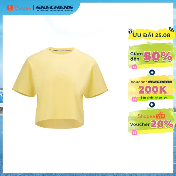 Áo Thun Tay Ngắn Nữ Skechers Performance Dynamic Walking Collection Short Sleeve Tee - P125W043-011G Online Sale