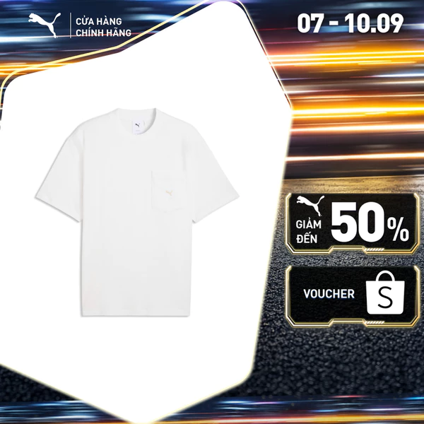 Áo Thun Thời Trang PUMA Nam SELECT Essentials Pocket Tee White Màu Trắng