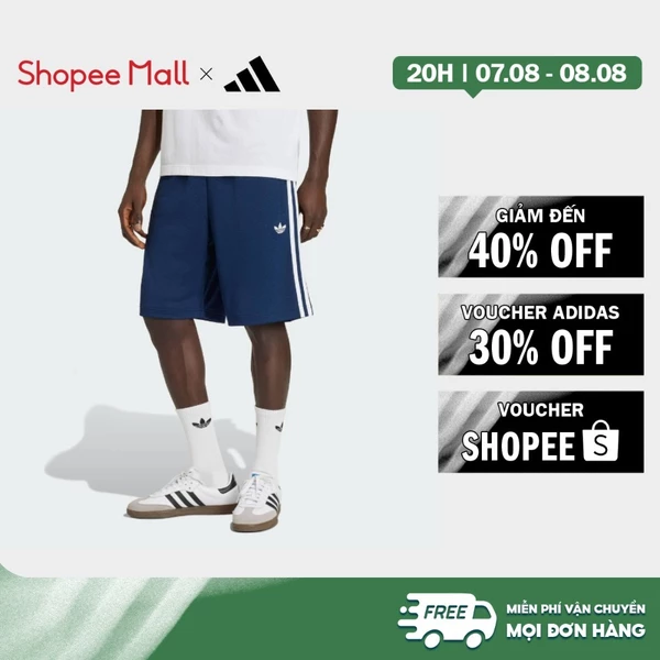 [Duy nhất 8.8 - VOUCHER 30%]adidas Phong cách sống Quần Short LƯỚI ADICOLOR Nam Màu xanh da trời KE0834