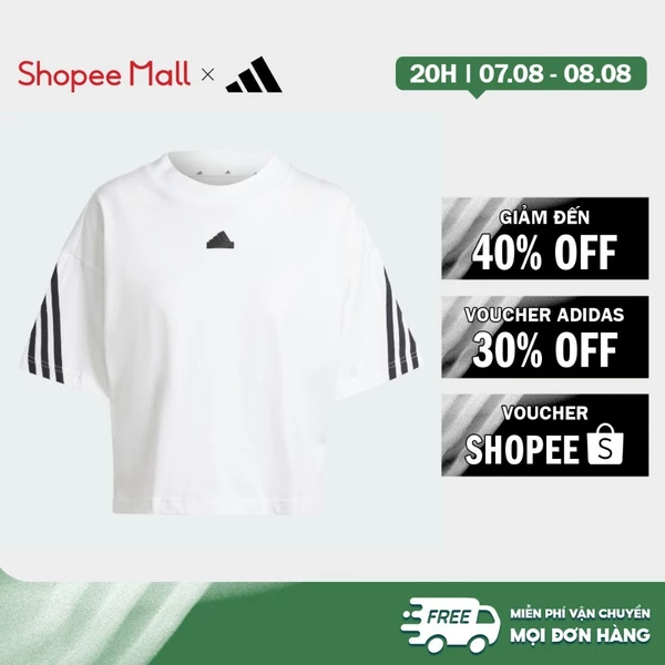[Duy nhất 8.8 - VOUCHER 30%]adidas Phong cách sống Áo Thun 3 Sọc Future Icons Nữ trắng IV5270