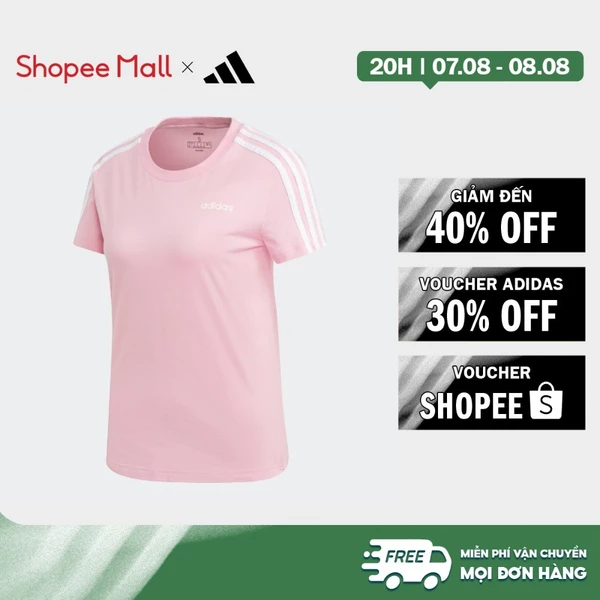[Duy nhất 8.8 - VOUCHER 30%]adidas Lifestyle Essentials 3-Stripes Tee Women Pink DU0633