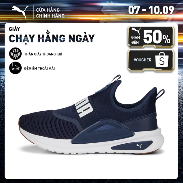 Giày Chạy Bộ PUMA Unisex Softride Enzo Evo Slip-On Navy Màu Xanh