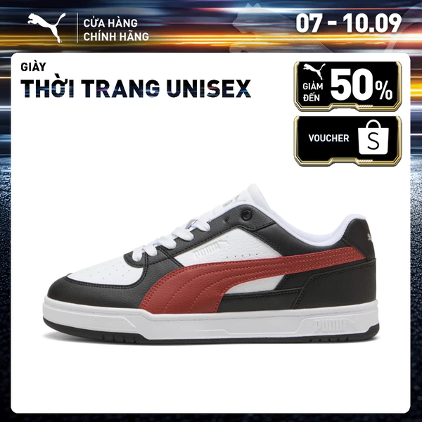 Giày Thời Trang PUMA Unisex Caven III Black-Bordeaux Red-White Màu Đen