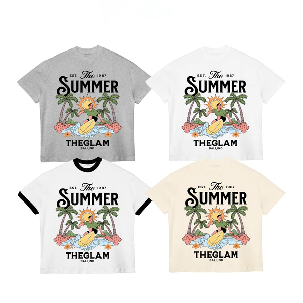 TheGlam CHÍNH HÃNG - Áo Thun Form Boxy "THE SUMMER BALI" UNISEX Áo Hè - TS03-19