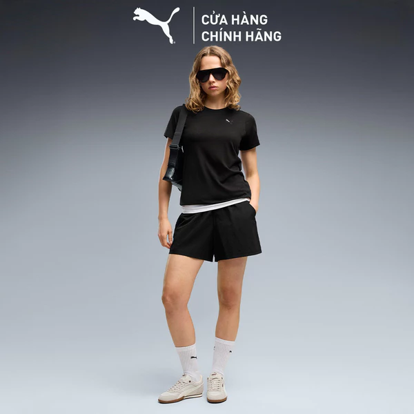 Quần Đùi Thể Thao PUMA Nữ PUMATECH SENSE Woven Shorts Black Màu Đen