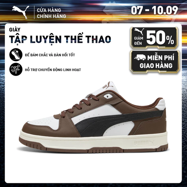 Giày Thể Thao PUMA Unisex Rebound Slam Lo Chestnut Brown-Black-White Màu Nâu