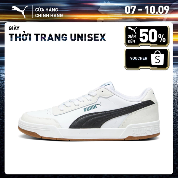 Giày thời trang PUMA Unisex Caracal White-Black-Malachite-Vapor Gray Màu Trắng