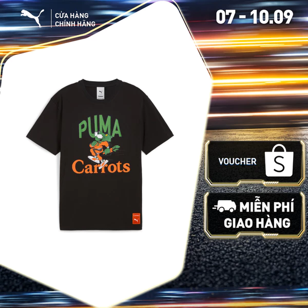 Áo Thun Thời Trang PUMA Nam X CARROTS Graphic Tee Black Màu Đen