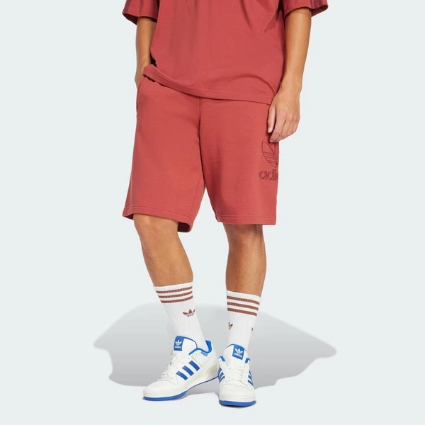 adidas Phong cách sống Quần Short Viền Logo Ba Lá Adicolor Nam Đỏ JP2681
