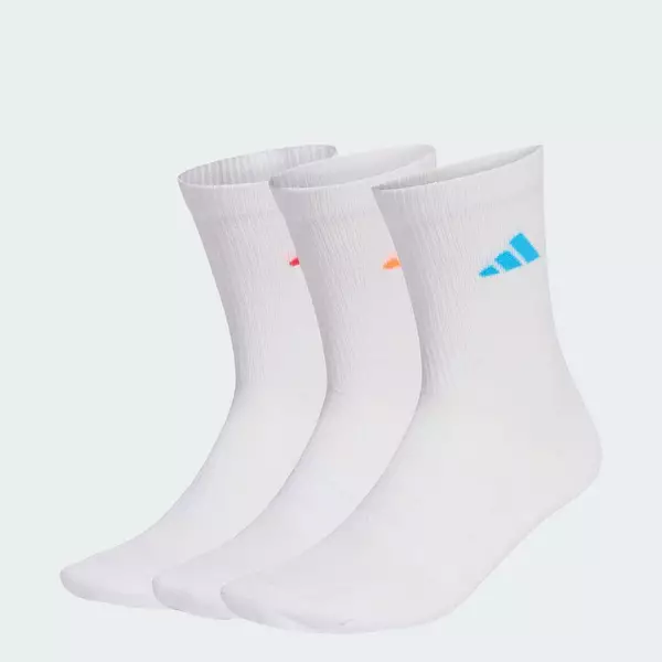 adidas Phong cách sống BỘ 3 ĐÔI TẤT CỔ TRUNG LÓT ĐỆM SPORTSWEAR Unisex trắng KC9623