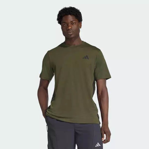 adidas Gym & Training Áo Thun 3 Gạch Train Essentials Training Feelready Nam màu xanh lá JX2748