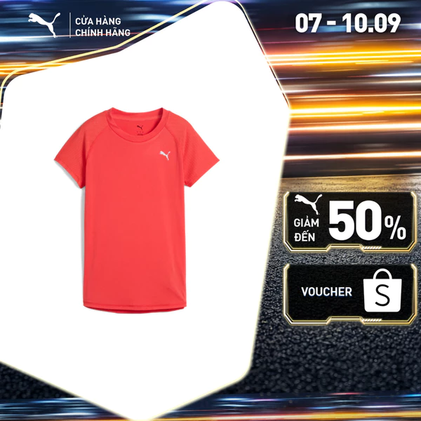 Áo Thun Tập Luyện Tay Ngắn PUMA Nữ TRAINING ESS Tee Active Red Màu Đỏ