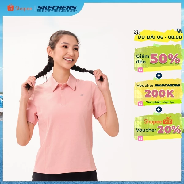 Polo Tee Nữ Skechers Walking Performance Polo Tee - SP126W009-001T