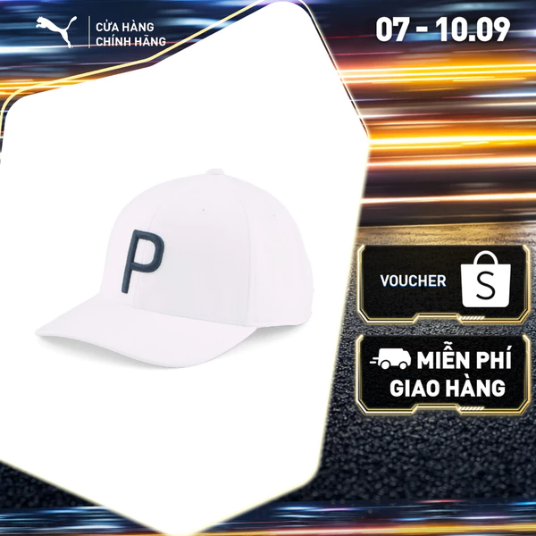Nón Thể Thao Golf PUMA Nam P Cap White Glow-Navy Blazer Màu Trắng
