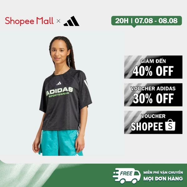 [Duy nhất 8.8 - VOUCHER 30%]adidas Phong cách sống Áo Thun Jacquard Tiro x Common Goal Nữ Đen JL9212