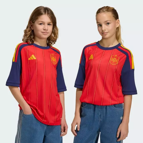 adidas Bóng đá Áo Đấu Sân Nhà Tây Ban Nha 26 Cho Thiếu Niên Trẻ em Đỏ JZ5757