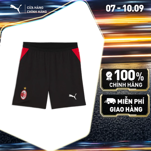 Quần Đùi Thể Thao PUMA Nam ACM Shorts Replica Black-For All Time Red Màu Đen