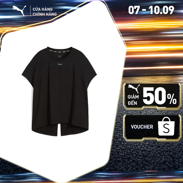 Áo Thun Tập Luyện PUMA Nữ CLOUDSPUN MIX TEE - REG Black Màu Đen