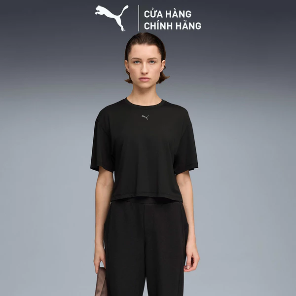 Áo Thun Thể Thao Tập Luyện PUMA Nữ W CLOUDSPUN RELAXED TEE Black Màu Đen