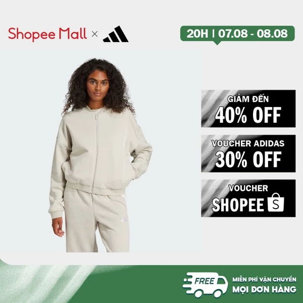 [Duy nhất 8.8 - VOUCHER 30%]adidas Phong cách sống Áo Khoác Bomber Logo Đương Đại Essentials Nữ Be JD9972