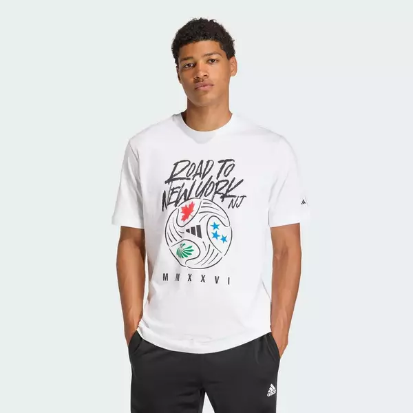 adidas Phong cách sống Áo Thun Graphic Road To NY NJ Giải Vô Địch Bóng Đá Thế Giới FIFA 26™ Nam trắng KB2535