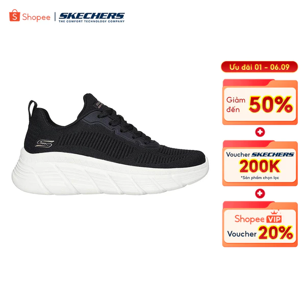 Giày Thể Thao Nữ Skechers BOBS Sport Flex Hi Flying Hi Thường Ngày-117385-BLK Memory Foam