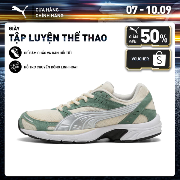 Giày Thể Thao PUMA Unisex C25K Frosted Ivory-Green Moon-Silver Màu Trắng