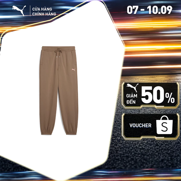 Quần Dài Thời Trang PUMA Unisex PREMIUM ESS Sweatpants Totally Taupe Màu Nâu
