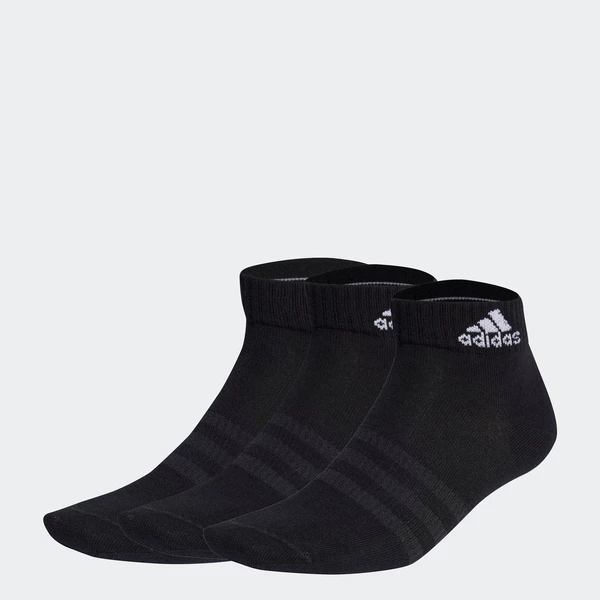 adidas Phong cách sống Bộ 3 Đôi Tất Cổ Ngắn Mỏng Nhẹ Unisex Đen IC1282