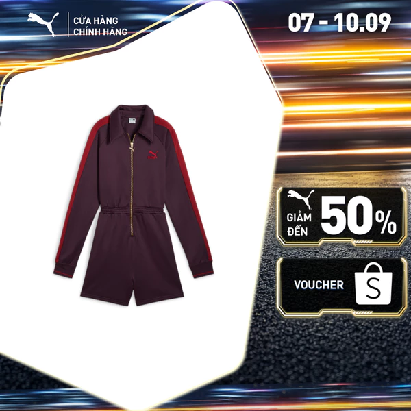 Áo Liền Quần Thời Trang PUMA Nữ T7 Romper Midnight Plum Màu Tím