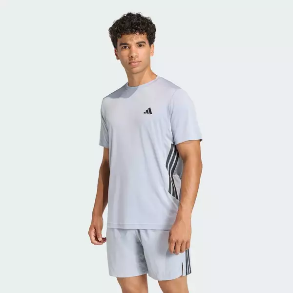adidas Gym & Training ÁO THUN 3 GẠCH TECH ESSENTIALS WORKOUT Nam Xám KQ7487