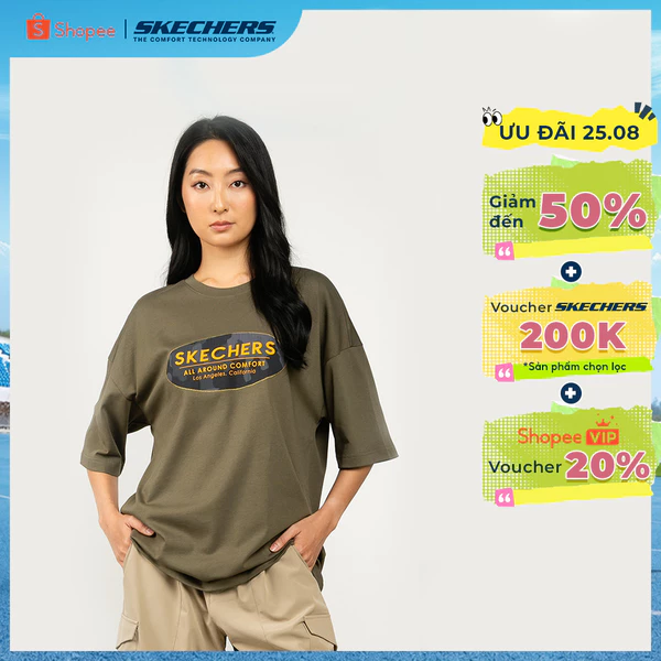 Áo Thun Tay Ngắn Unisex Skechers Urban Outdoor Short Sleeve Tee-SL325U395-04ZF Online Sale