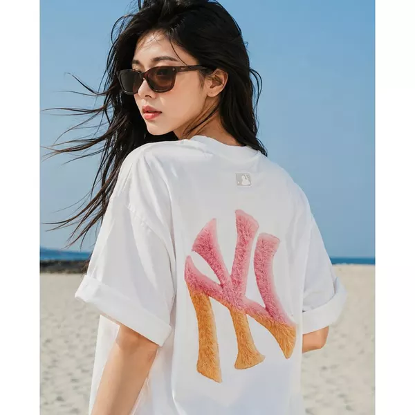 MLB - Áo thun unisex cổ tròn tay ngắn phối logo_3ATSB1564-50WHS