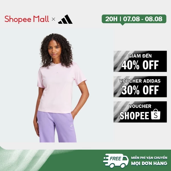 [Duy nhất 8.8 - VOUCHER 30%]adidas Phong cách sống Áo Thun Cotton Logo Nhỏ Essentials Nữ Hồng JI6073
