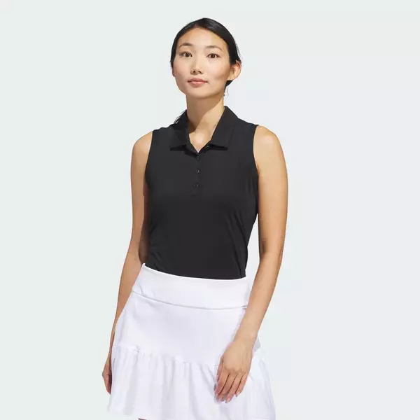adidas Đánh gôn Áo Polo Trơn Không Tay Ultimate365 Nữ Đen IN2536