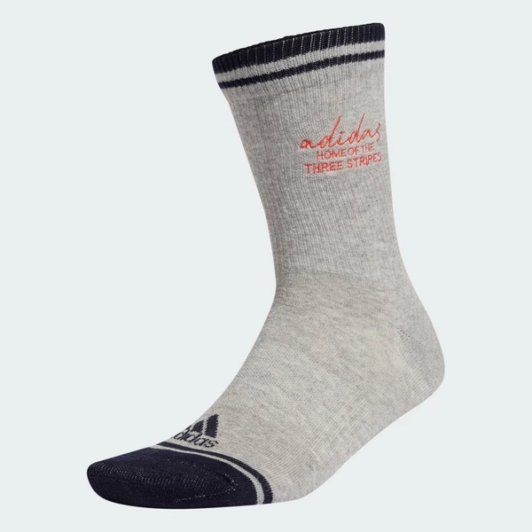adidas Phong cách sống Tất Cao Cổ Thêu Họa Tiết Lót Đệm Collegiate Sportswear Unisex Xám IW5545