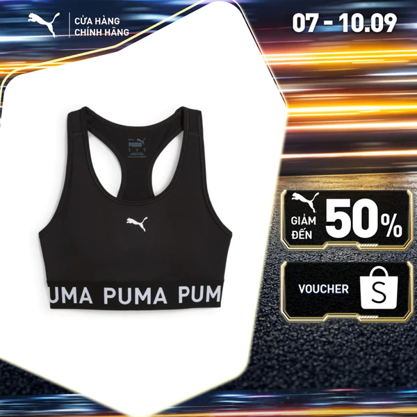 Áo Ngực Tập Luyện PUMA Nữ 4KEEPS STRONG BRA - MID Black Màu Đen