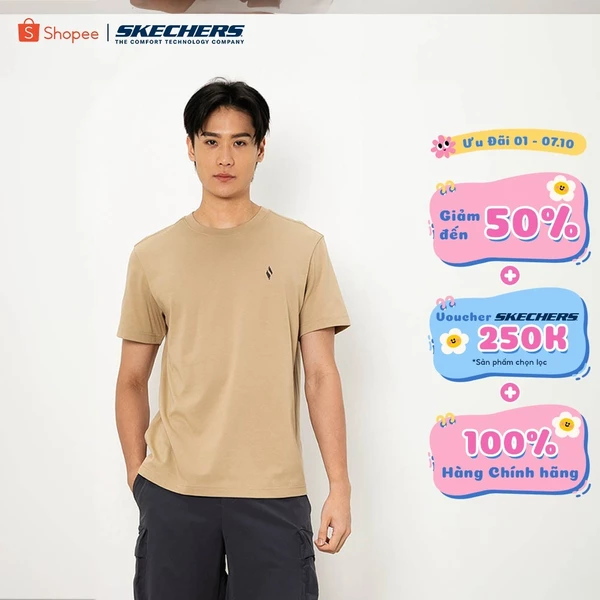 Áo Thun Tay Ngắn Nam Skechers Basketball Culture Short Sleeve Tee - SL325M384-02FX
