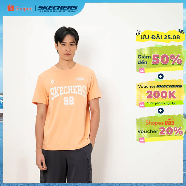 Áo Thun Tay Ngắn Nam Skechers Basketball Culture Short Sleeve Tee-SL325M375-04HL Online Sale