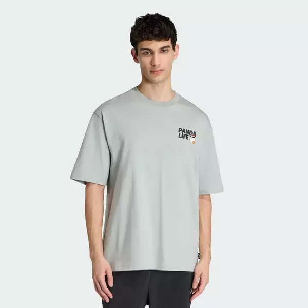 adidas Phong cách sống ÁO THUN PANDA CHILL HOOP GRAPHIC Nam màu xanh lá KB4851