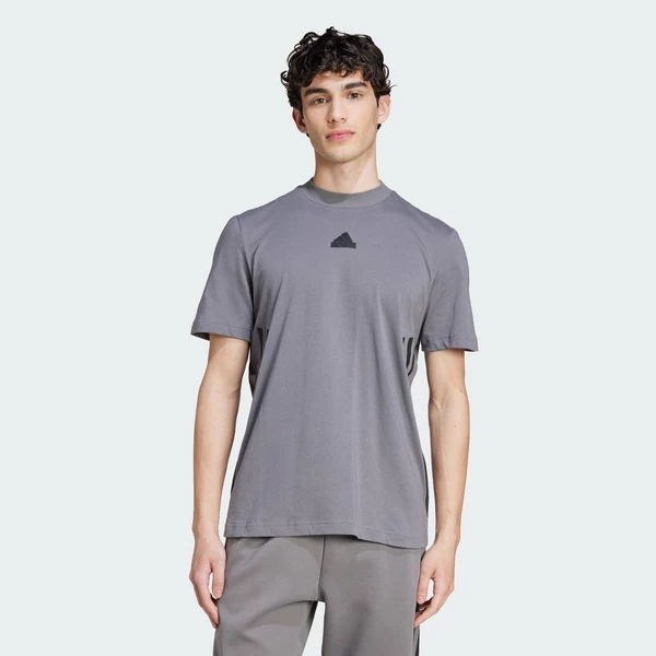 adidas Phong cách sống Áo Thun 3 Sọc Future Icons Nam Xám JI6325