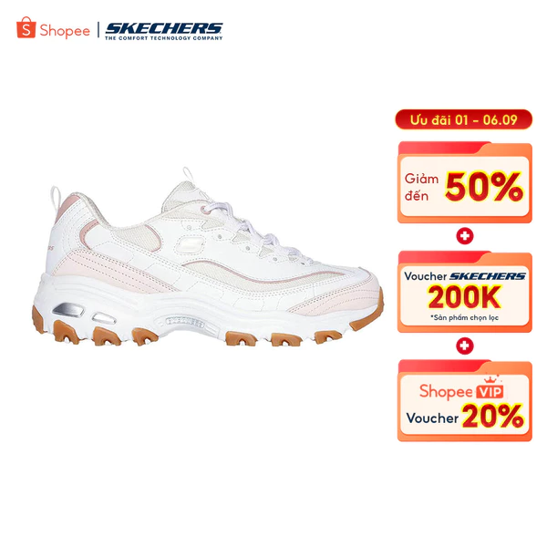 Giày Thể Thao Nữ Skechers Sport D'Lites Popular Vote Thường Ngày - 150241-WLPK Air-Cooled Memory Foam
