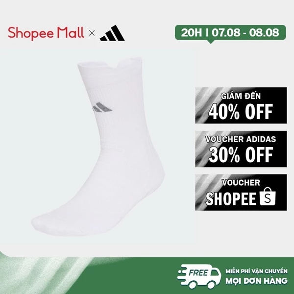 [Duy nhất 8.8 - VOUCHER 30%]adidas Quần vợt BỘ 1 ĐÔI TẤT CỔ CAO LÓT ĐỆM TENNIS Unisex trắng IA7542