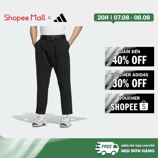 [Duy nhất 8.8 - VOUCHER 30%]adidas Golf Twistweave Pinstripe Ankle Pants Men Black JG1342