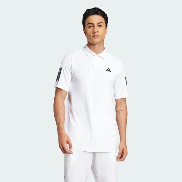 adidas Quần vợt & Padel Tennis Áo Polo 3 Sọc Tennis Club Nam trắng JE0412